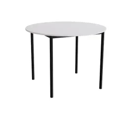 Bord Combi 206, Ø1200 mm, højde 900 mm, grå laminat på sort stel