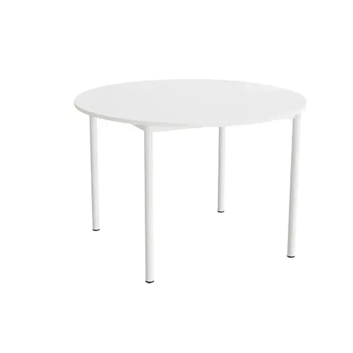 Bord Combi 206, Ø1200 mm, højde 800 mm, hvid laminat på hvidt stel