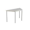 Bord Combi 195, trapezformet, L1200/600xB520xH720 mm, lys grå, lyddæmpende linoleum, alu stel