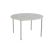 Bord Combi 206, Ø1200xH720 mm, lys grå, lyddæmpende linoleum, alugråt stel