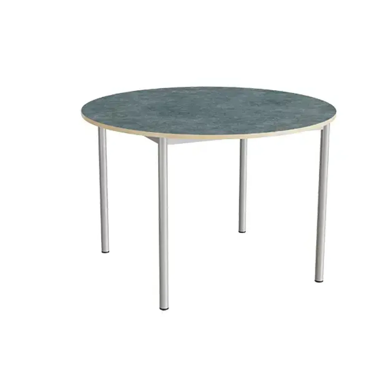 Bord Combi 206, Ø1200xH800 mm, mørk grå, lyddæmpende linoleum, alugråt stel