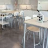 Bord Combi 200, 1400x700 mm Højde 720 mm Birk laminat på sort understel
