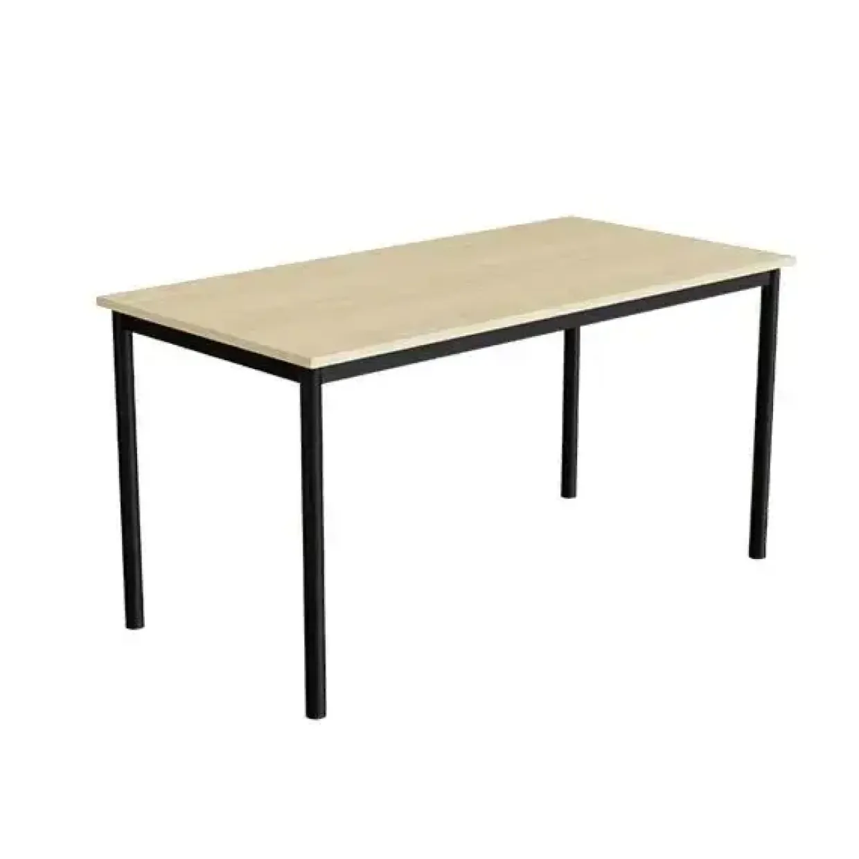 Bord Combi 200, 1400x700 mm Højde 720 mm Birk laminat på sort understel