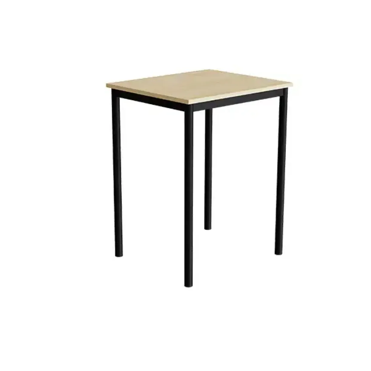 Bord Combi 200, 700x600 mm Højde 900 mm Birk laminat på sort understel