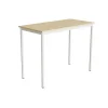 Bord Combi 200, 1200x600 mm Højde 900 mm Lyddæmpende birk laminat på hvidt understel