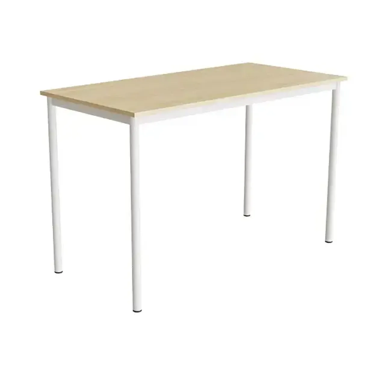 Bord Combi 200, 1400x700 mm Højde 900 mm Lyddæmpende birk laminat på hvidt understel