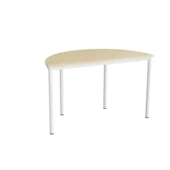 Bord Combi 209, 1200x600 mm højde 720 mm med birk laminat, hvid stel