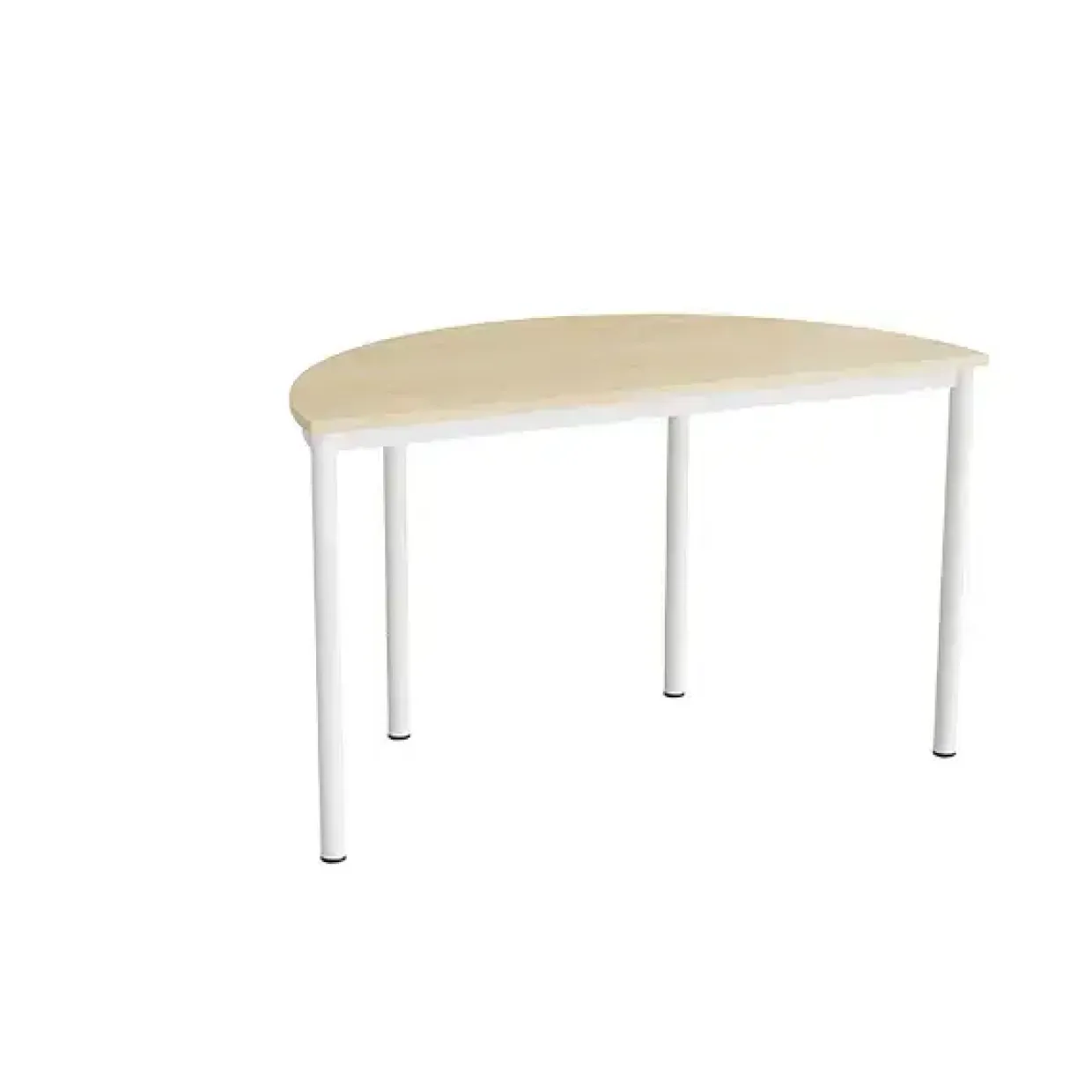 Bord Combi 209, 1200x600 mm højde 720 mm med birk laminat, hvid stel