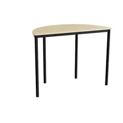 Bord Combi 209, 1200x600 mm højde 900 mm med birk laminat, sort stel