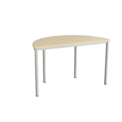 Bord Combi 209, 1200x600 mm højde 720 mm med lydabsorberende birk laminat, alu stel