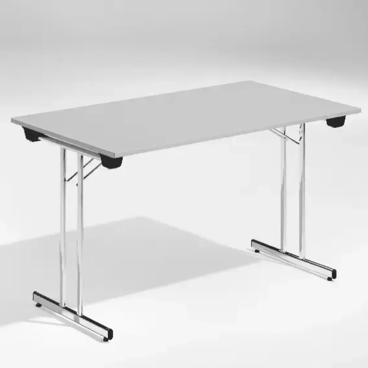 Bord Dinner, Lys grå 1200x800 mm, Krom understel