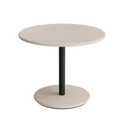 Bord Donut, Ø700 mm, højde 570 mm, hvidpigmenteret ask på sort oliven understel