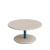 Bord Donut, Ø700 mm, højde 350 mm, hvidpigm. ask på azurblåt understel