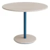 Bord Donut, Ø900 mm, højde 720 mm, hvidpigm. ask på azurblåt understel