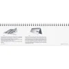 Bordkalender dag-uge - 308x98mm - Spiral - Højformat - PP-plast - Grå - 2027 - Mayland - 27130000