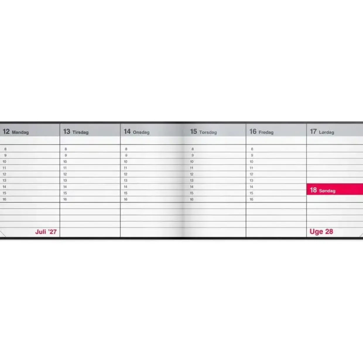 Bordkalender mini - 154x94mm - Vinyl - Sort - 2027 - Mayland - 27132000