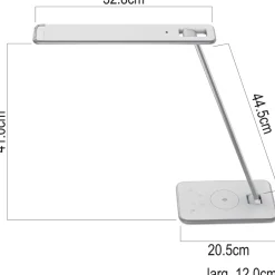 Bordlampe Unilux Jazz LED med USB-port og trådløs oplader