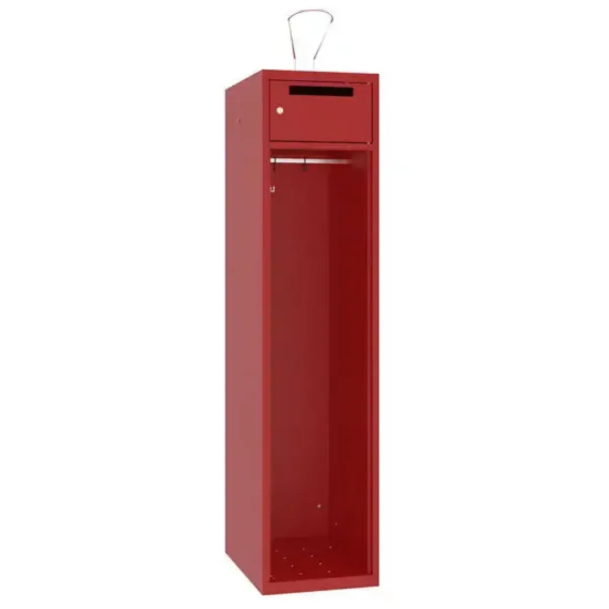 Brandmandsskab BRM, 1700 × 400 × 550 mm, Rød