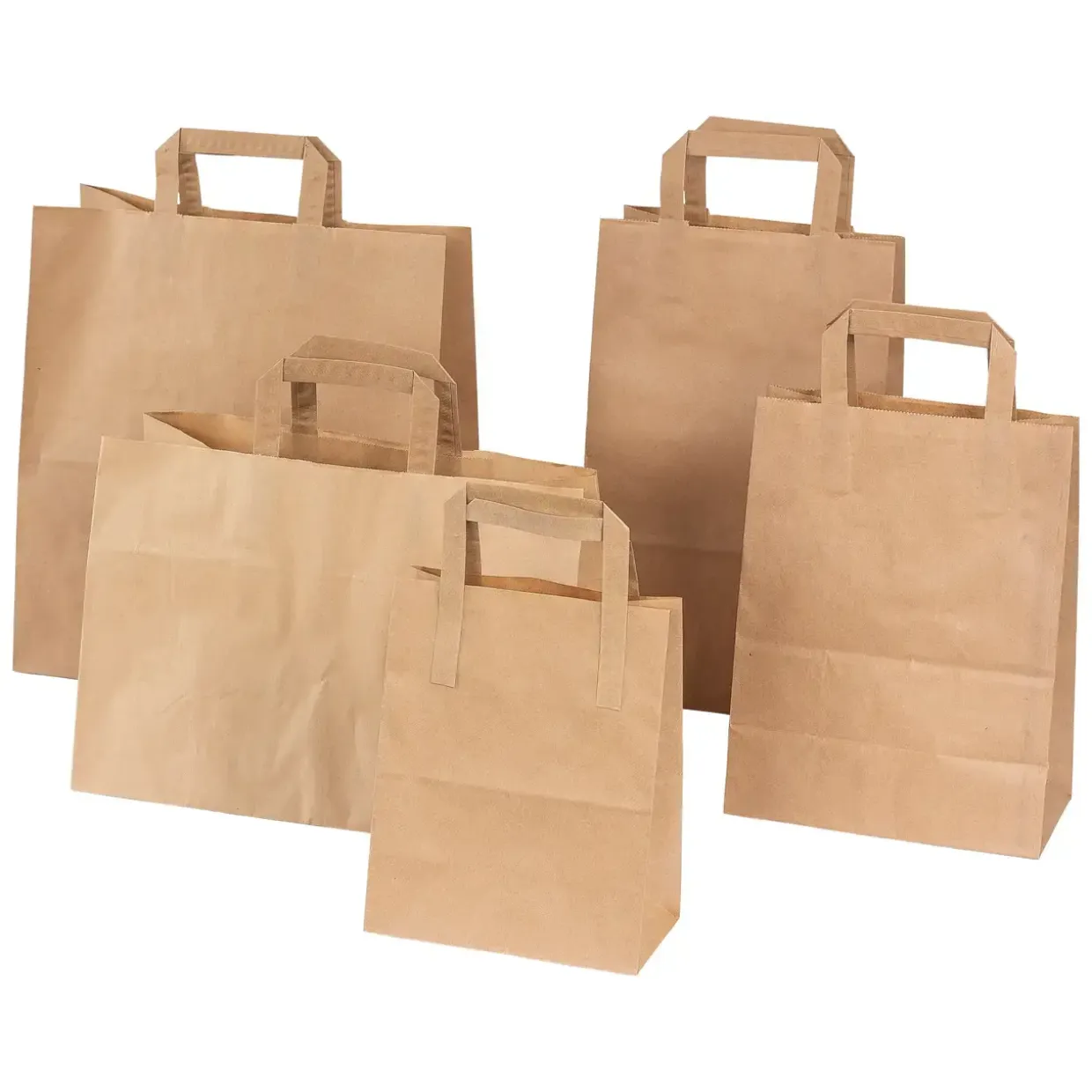 Bæreposer papir 8l brun 70g - 250stk