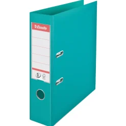 Brevordnere A4 Esselte No 1 med 75 mm ryg 811550 - Turkis - 10 stk
