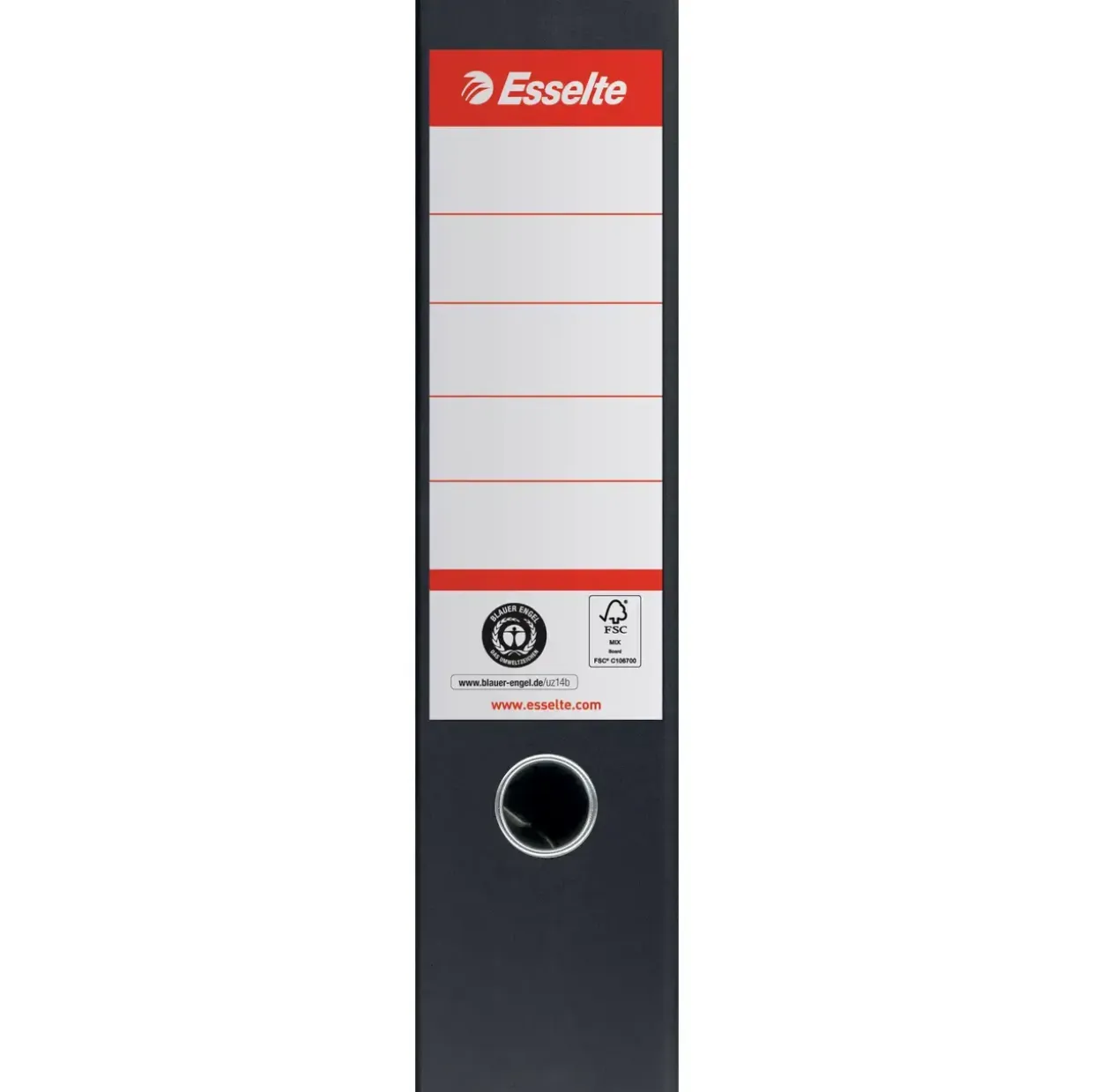 Brevordner Esselte No 1 A4 75mm sort POB - 10 stk