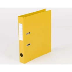 Brevordner Q-Line gul A4 metalskinne 50mm ryg - 10 stk