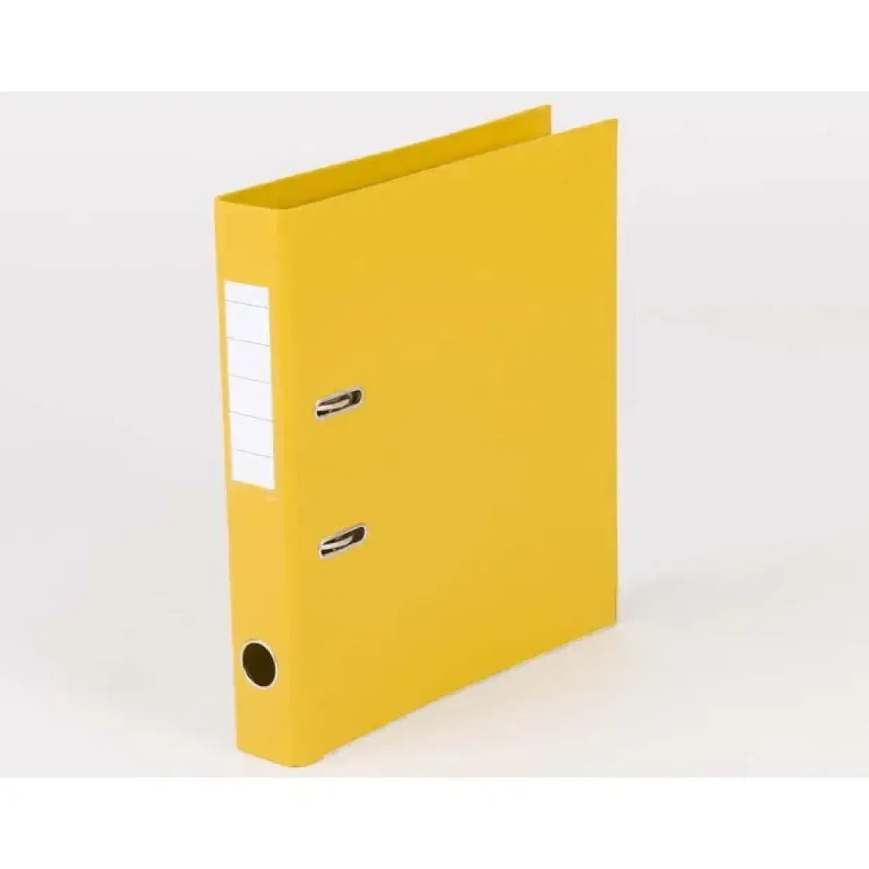 Brevordner Q-Line gul A4 metalskinne 50mm ryg - 10 stk