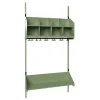 Børnegarderobe BST Kombination B, Startsektion 4 pladser B 1000 mm, grøn