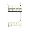 Børnegarderobe BST Kombination A, Startsektion 4 pladser B 1000 mm, hvid