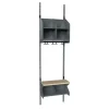 Børnegarderobe BST Kombination C, Startsektion 2 pladser B 500 mm, mørk grå
