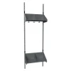 Børnegarderobe BST Kombination E, Startsektion 2 pladser B 600 mm, mørk grå