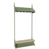 Børnegarderobe BST Kombination E, Startsektion 3 pladser B 750 mm, mørk grå