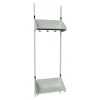 Børnegarderobe BST Kombination F, Startsektion 2 pladser B 600 mm, lys grå