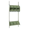 Børnegarderobe BST Kombination A, Startsektion 3 pladser B 750 mm, grøn