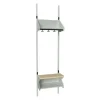 Børnegarderobe BST Kombination H, Startsektion 2 pladser B 500 mm, lys grå