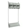 Børnegarderobe BST Kombination B, Startsektion 3 pladser B 900 mm, lys grå