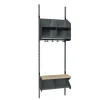 Børnegarderobe BST Kombination C, Startsektion 2 pladser B 600 mm, mørk grå