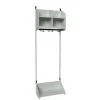 Børnegarderobe BST Kombination B, Startsektion 2 pladser B 600 mm, lys grå