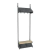 Børnegarderobe BST Kombination G, Startsektion 2 pladser B 600 mm, mørk grå