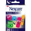 Børneplaster Nexcare Happy Kids monstre 2 størrelser assortere, åndbart hypoallergent - 20 stk