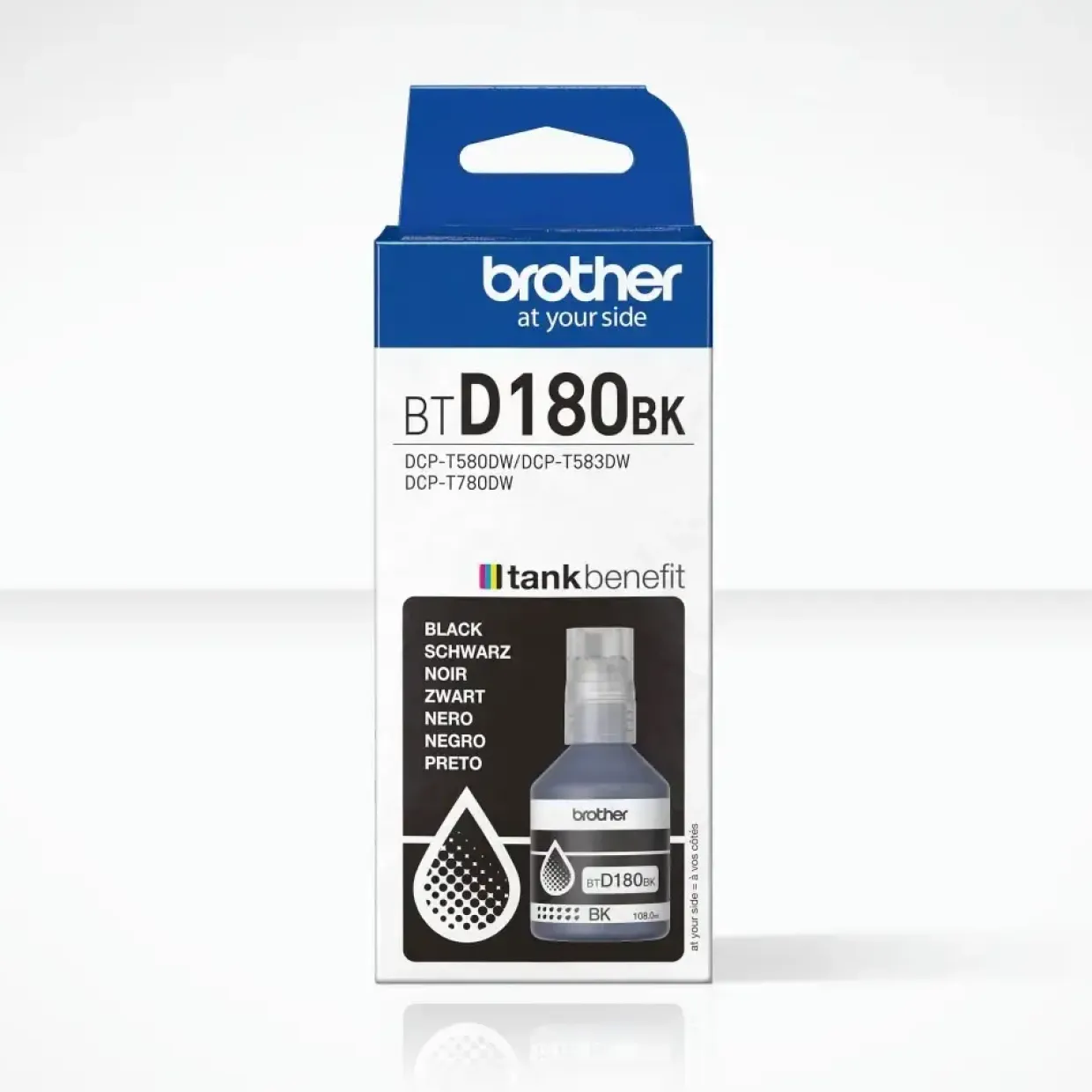 Brother BTD180BK, Blækflaske, Sort, 7500 sider