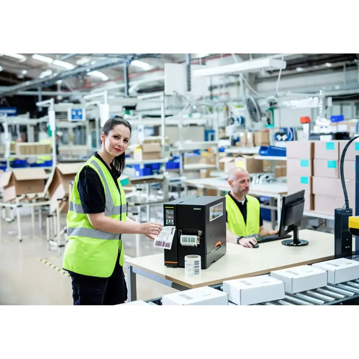Brother labelprinter industriel TJ-4522TN med høj opløsning print