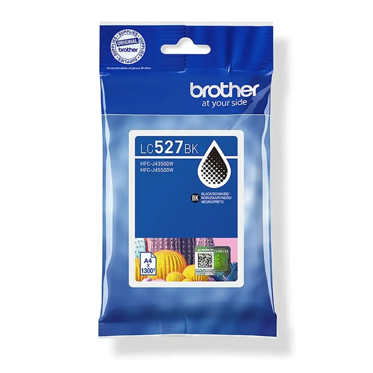 Brother LC527BK, Blækpatron, Sort, 1.300 sider - Til MFC-J4350DW/MFC-J4550DW
