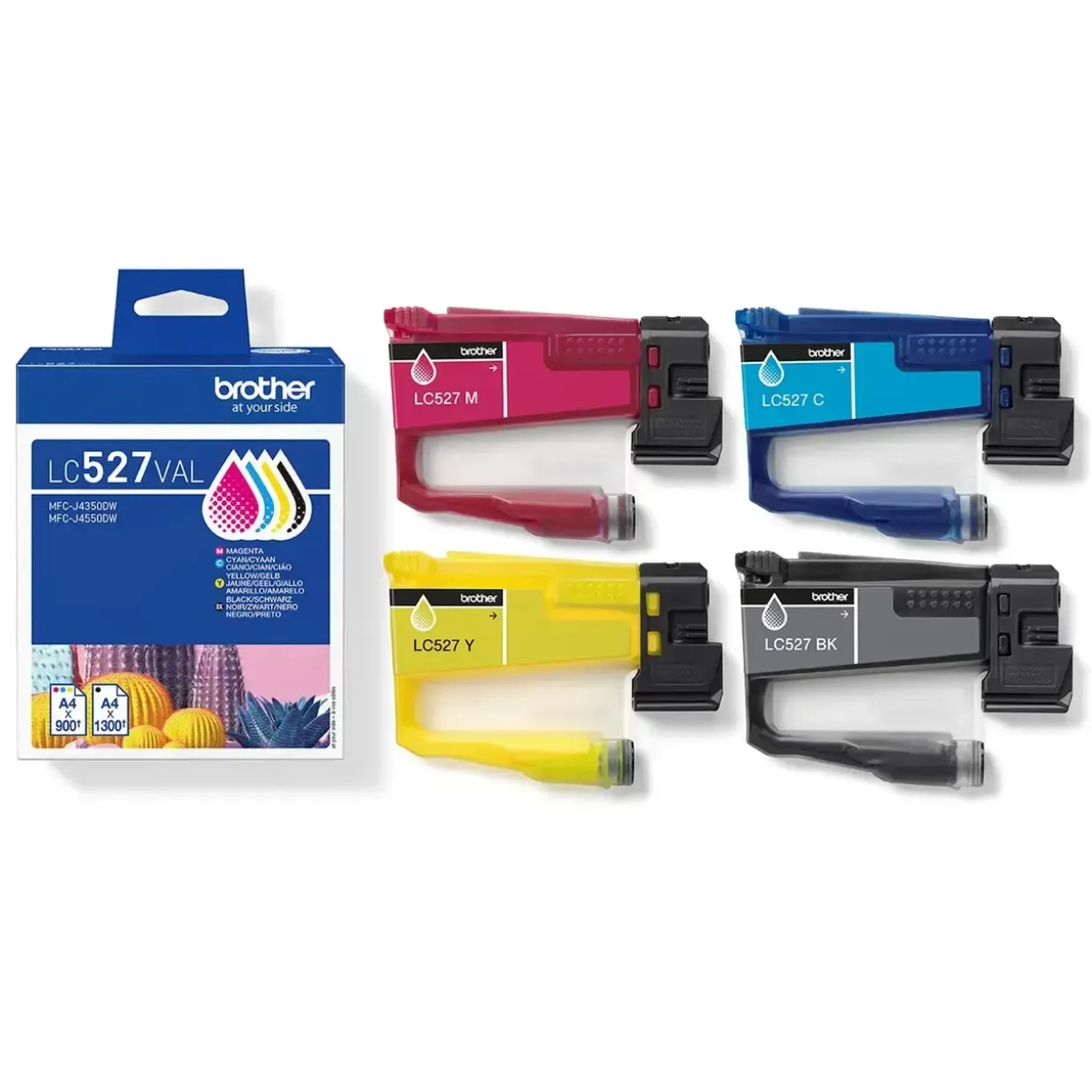 Brother LC527VAL, Blækpatron, CMYK, Multipack