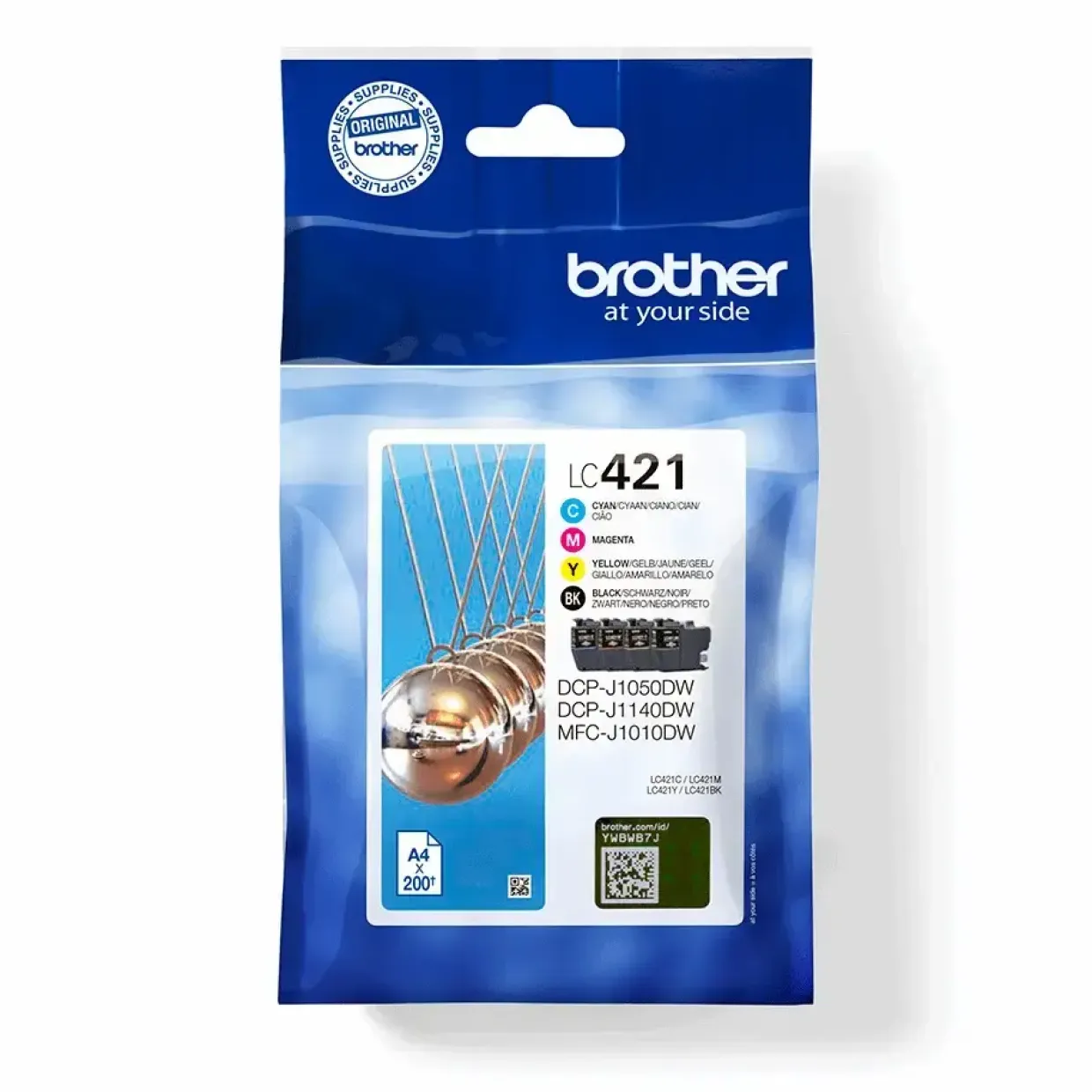 Brother LC421VAL, Blækpatron, Sort & Farvet, 200 sider, Sampak
