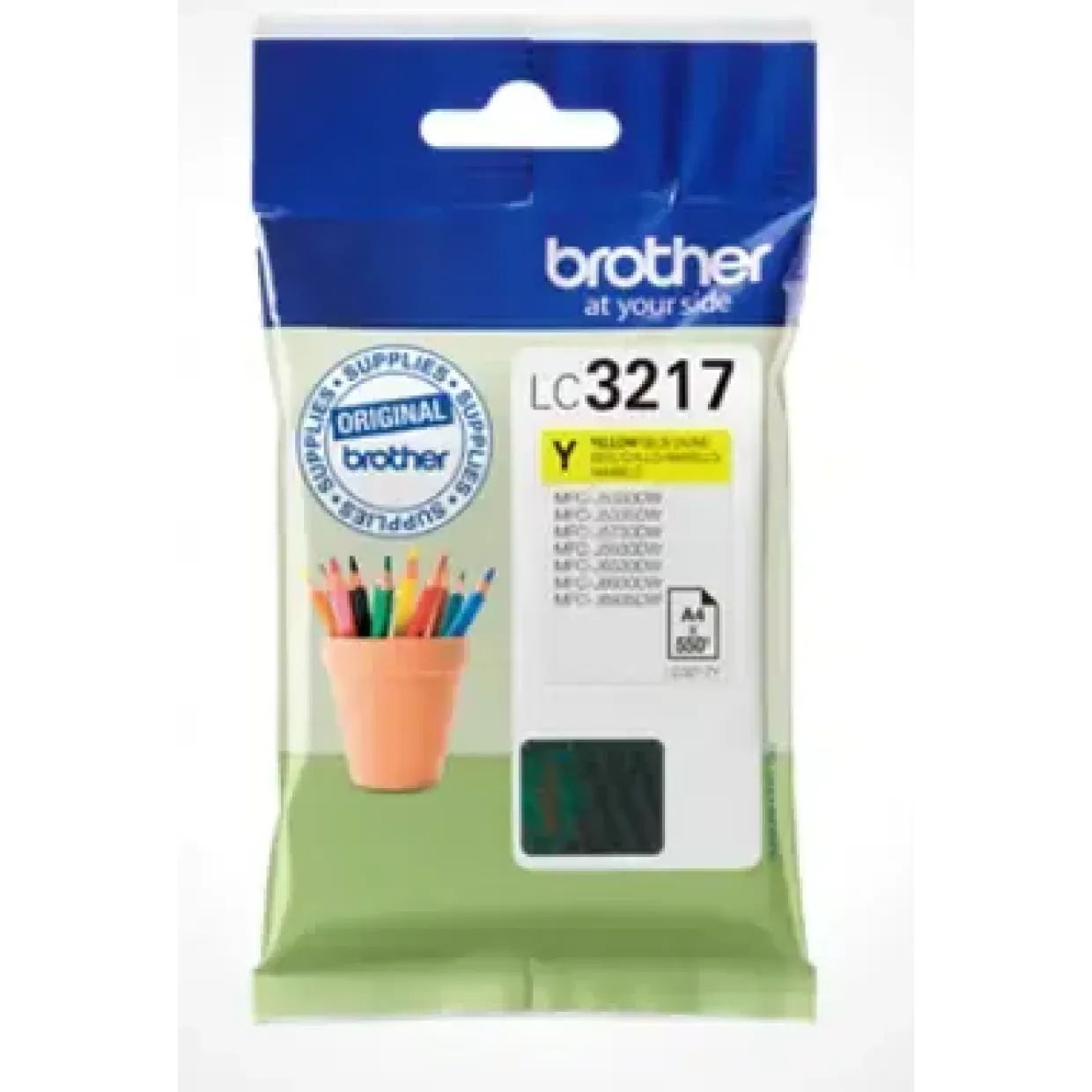 Brother LC3217Y, Blækpatron, Gul, 550 sider