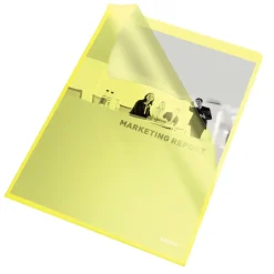 Chartek gul A4 Esselte 115 my transparent med præg - 100 stk