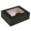 Chokolade æske m. rude, 2153, sort, 145x125x50mm - 200 stk