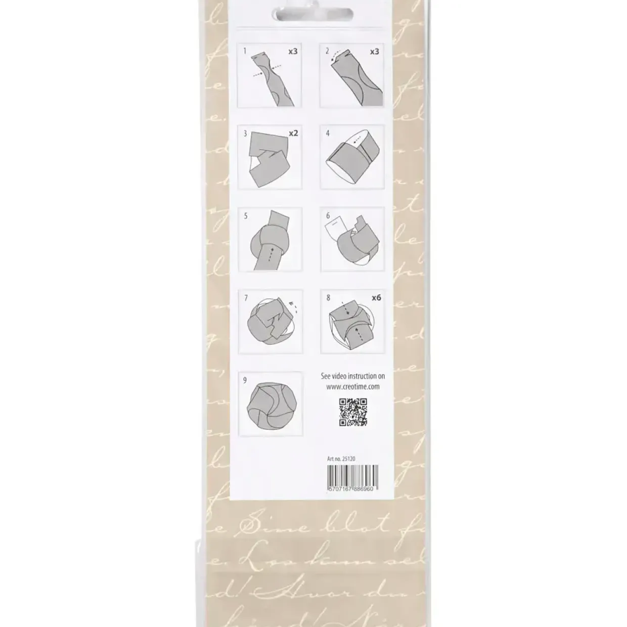 Click ornamenter - Copenhagen - Hvid/Rød - Ø5 cm - 9 stk