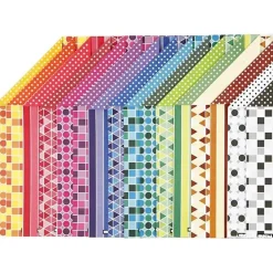 Color Bar - Rivekarton - A4 - 250 gram - Mønstret karton - 16 ark